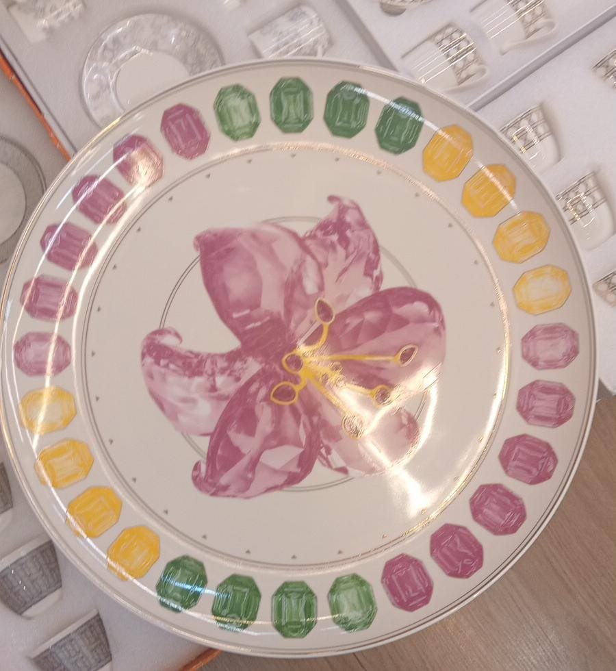 Swarovski x Rosenthal Signum Fern big tray 40cm , marshmallow color